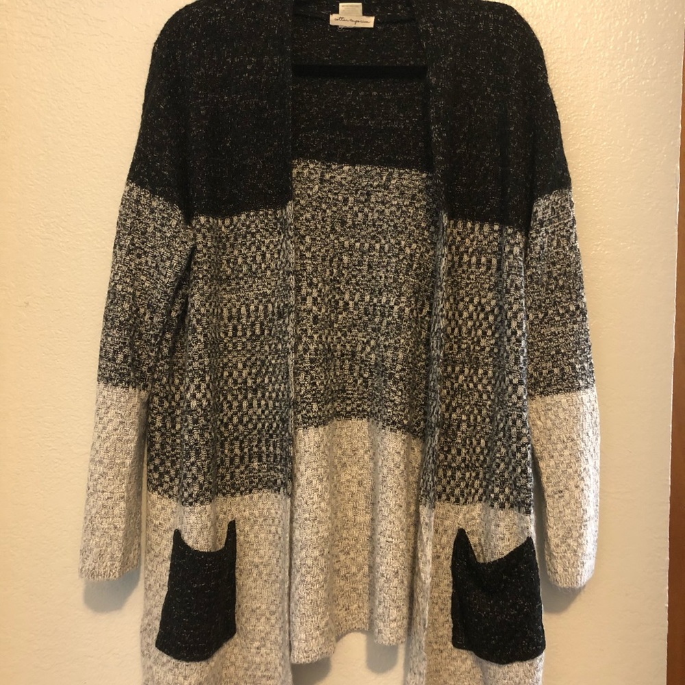 Cozy color block cardigan
